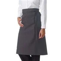 Delantal de trabajo unisex Ancona Horeca Siggi con bolsillo y sin peto - 28PZ0014/00-9001