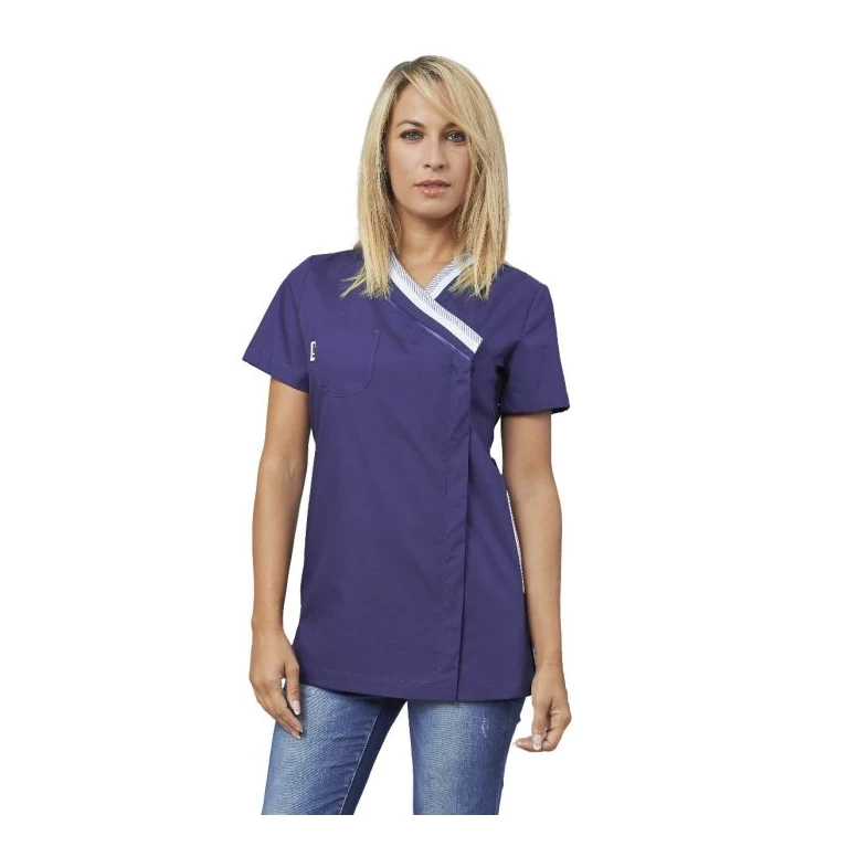 Liquidación total - Casaca de mujer con cremallera a mangas cortas Ileana Horeca Siggi - 28CS1423/00-0001 Talla M color burdeos
