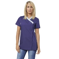 Liquidación total - Casaca de mujer con cremallera a mangas cortas Ileana Horeca Siggi - 28CS1423/00-0001 Talla M color burdeos
