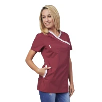 Liquidación total - Casaca de mujer con cremallera a mangas cortas Ileana Horeca Siggi - 28CS1423/00-0001 Talla M color burdeos 2