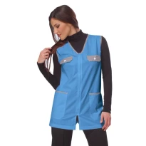 Liquidación total - Casaca sin mangas de mujer Melany con cremallera Horeca Siggi - 28SC0068/00-0001 Talla L color celeste