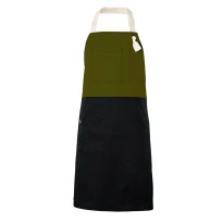 Delantal bicolor con peto de trabajo Multibolsillos Velilla 404210B