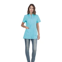 Liquidación total - Casaca de mujer a mangas cortas Alix Horeca Siggi - 28CS1592/00-0001 Talla S color Azul