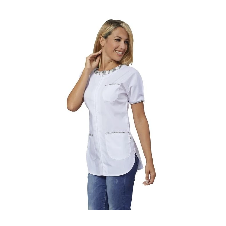 Liquidación total - Casaca de mujer multibolsillos a mangas cortas Gioia Horeca Siggi - 28CS1424/00-0001 Talla XS color Amarillo