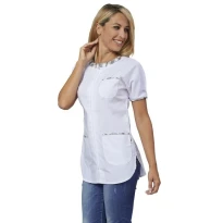 Liquidación total - Casaca de mujer multibolsillos a mangas cortas Gioia Horeca Siggi - 28CS1424/00-0001 Talla XS color Amarillo