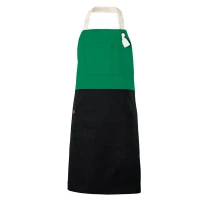 Delantal bicolor con peto de trabajo Multibolsillos Velilla 404210B