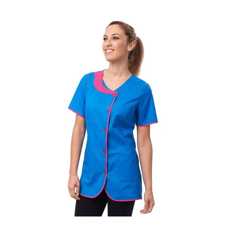 Blusa de mujer de manga corta Dora Horeca Siggi cierre con botones - 28CS1306/00-0001