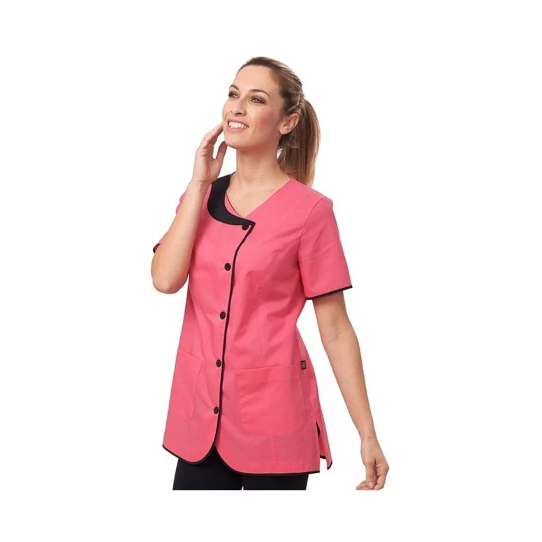 Blusa de mujer de manga corta Dora Horeca Siggi cierre con botones - 28CS1306/00-0001
