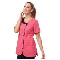 Blusa de mujer de manga corta Dora Horeca Siggi cierre con botones - 28CS1306/00-0001