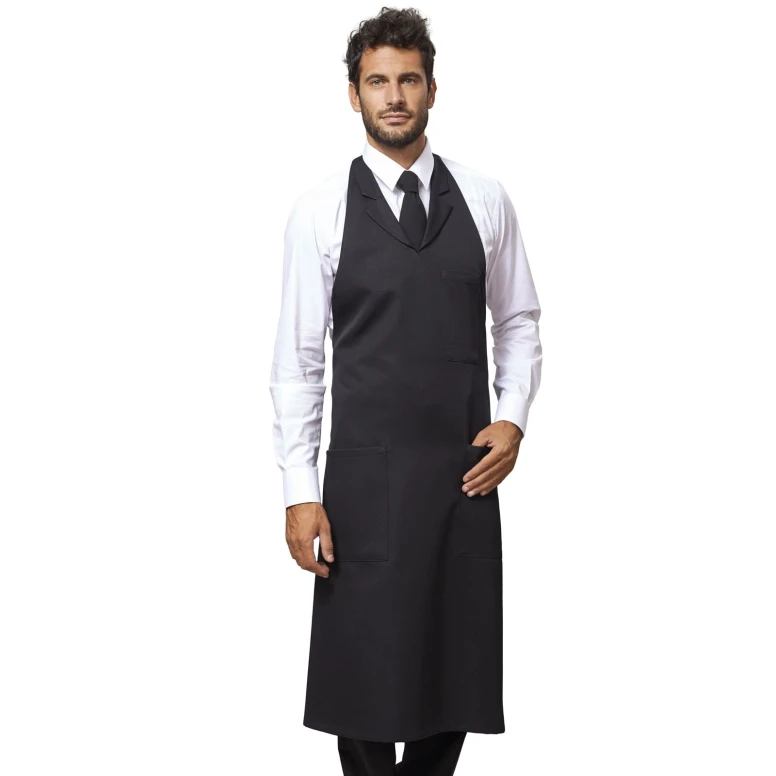 Delantal con peto Diego Horeca Siggi largo con bolsillo - 28PZ0397/00-0792