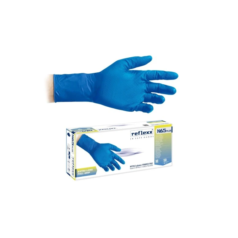 Guantes de Trabajo de Nitrilo con Grip Reflexx N65