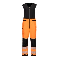 Mono de Trabajo Alta Visibilidad Impermeable Multibolsillos Elástico Portwest T150