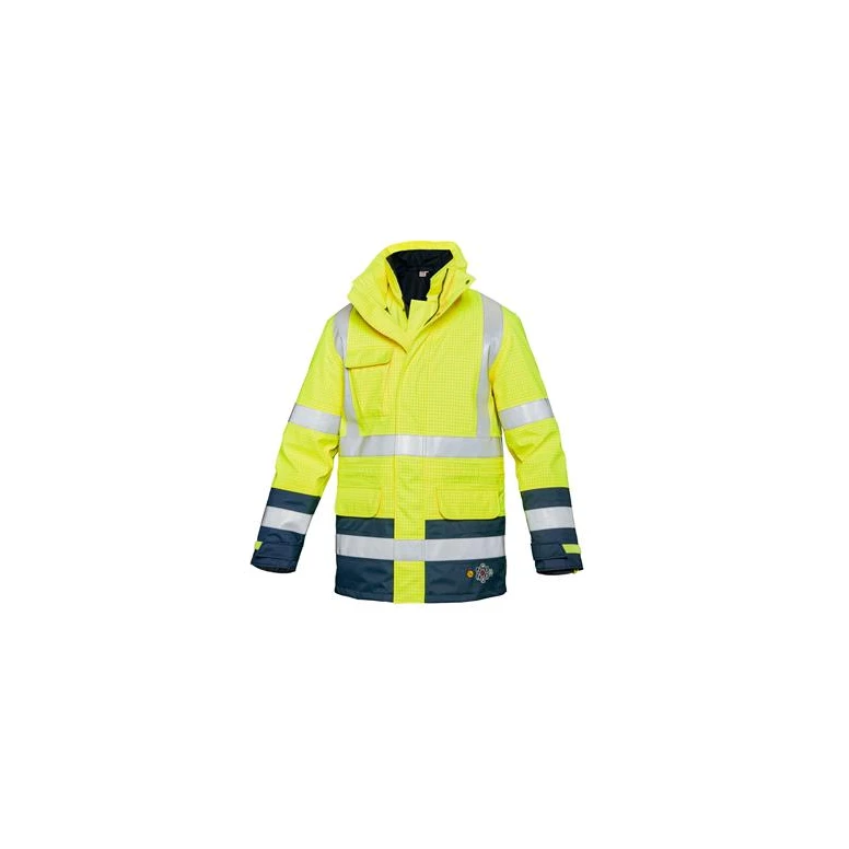 Parka de Trabajo de Alta Visibilidad Multibolsillos Multiprotección Impermeable Siggi 25GI0479