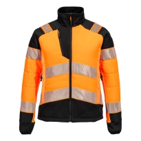 Chaqueta de Trabajo Alta Visibilidad Multibolsillos Impermeable Elástica para Mujer Portwest T171
