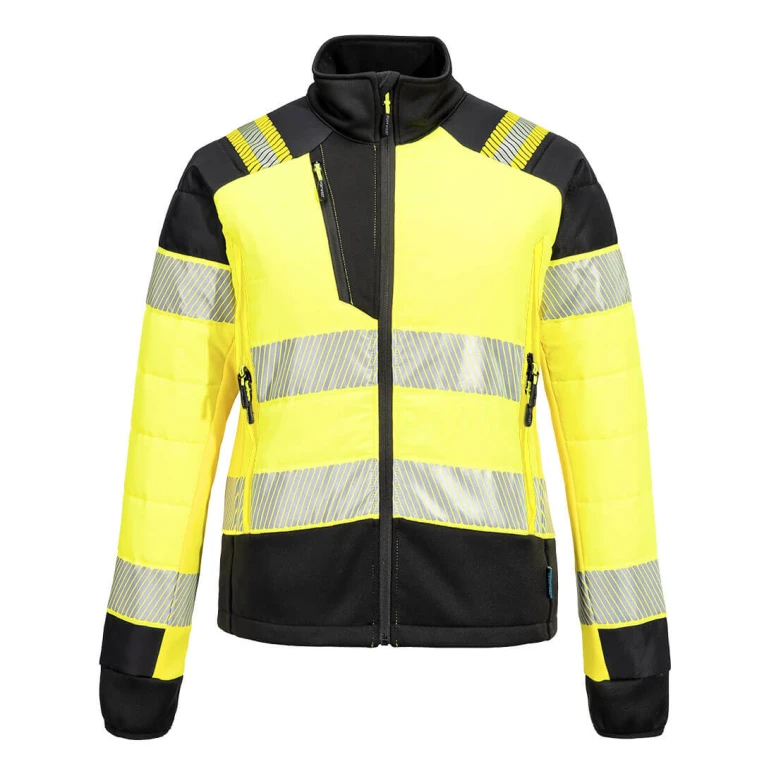 Chaqueta de Trabajo Alta Visibilidad Multibolsillos Impermeable Elástica para Mujer Portwest T171
