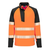 Sudadera de Trabajo Alta Visibilidad Stretch con Media Cremallera Impermeable Portwest T172 2