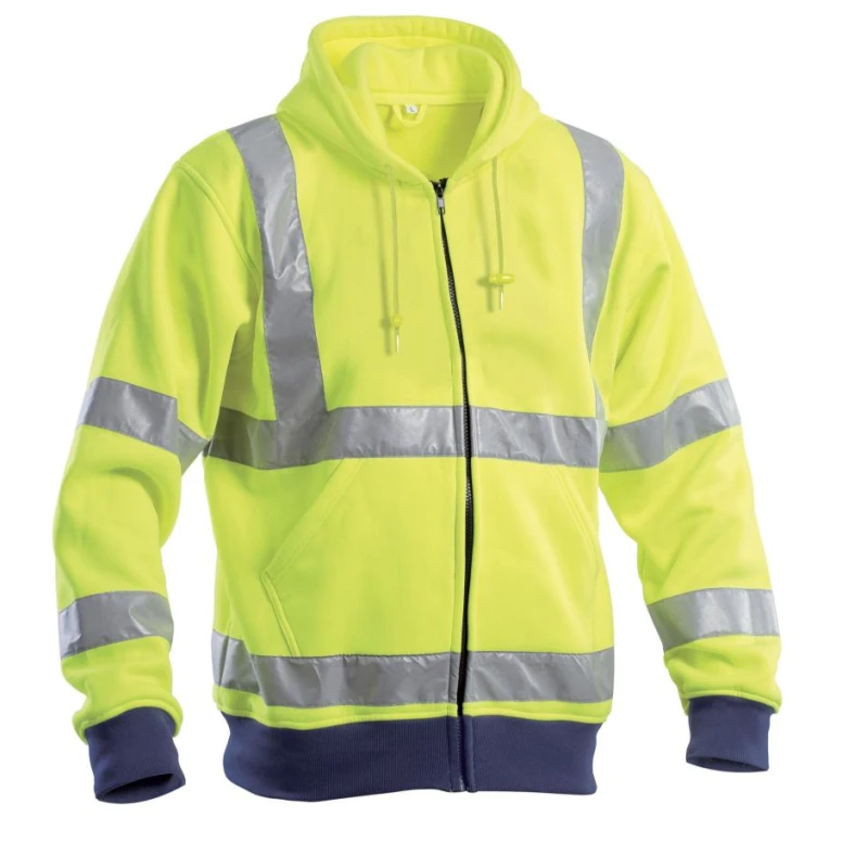 Sudadera de trabajo Alta Visibilidad Cremallera completa con Capucha P&P Loyal AVC17 300