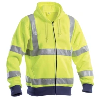 Sudadera de trabajo Alta Visibilidad Cremallera completa con Capucha P&P Loyal AVC17 300