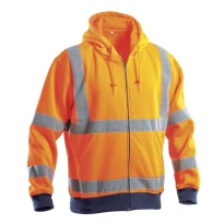 Sudadera de trabajo Alta Visibilidad Cremallera completa con Capucha P&P Loyal AVC17 300