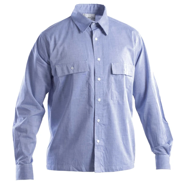 Camisa de trabajo de manga larga 100% Algodon Chambray P&P Loyal STX08 105