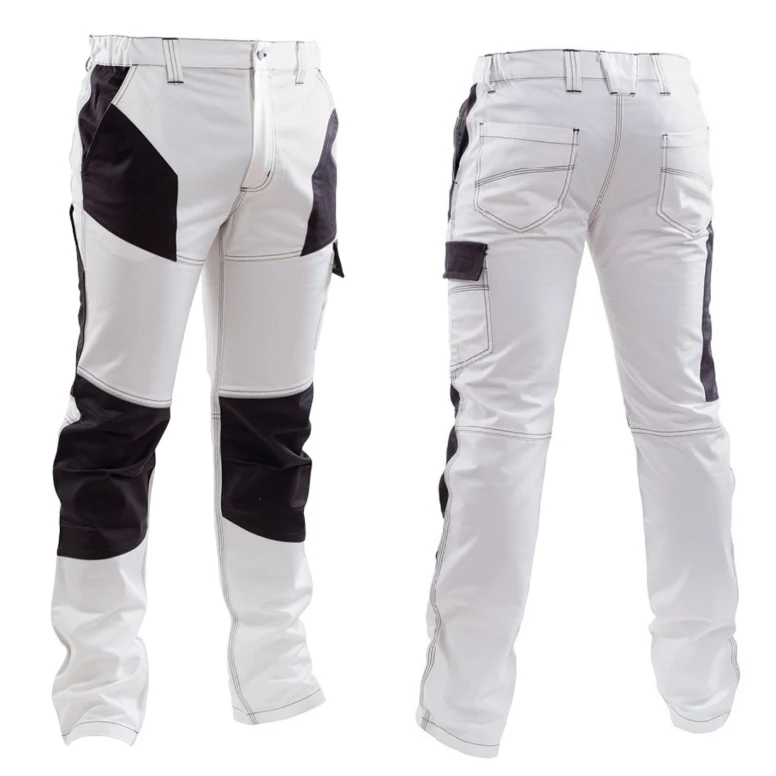 Pantalón de trabajo Multibolsillos Stretch Slim Fit P&P Loyal Jump JMP-BLANCO