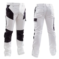 Pantalón de trabajo Multibolsillos Stretch Slim Fit P&P Loyal Jump JMP-BLANCO