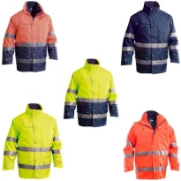 Chaqueta de trabajo Alta Visibilidad Multibolsillos de invierno 300 D P&P Loyal GGX30 413