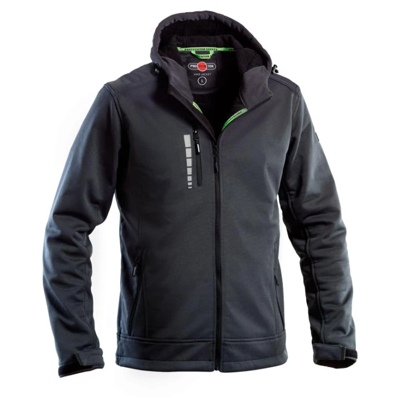 Chaqueta de trabajo Multibolsillos Softshell Impermeable con Capucha P&P Loyal GGXD3 300
