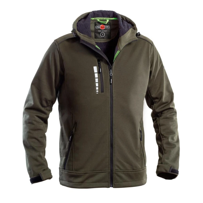Chaqueta de trabajo Multibolsillos Softshell Impermeable con Capucha P&P Loyal GGXD3 300