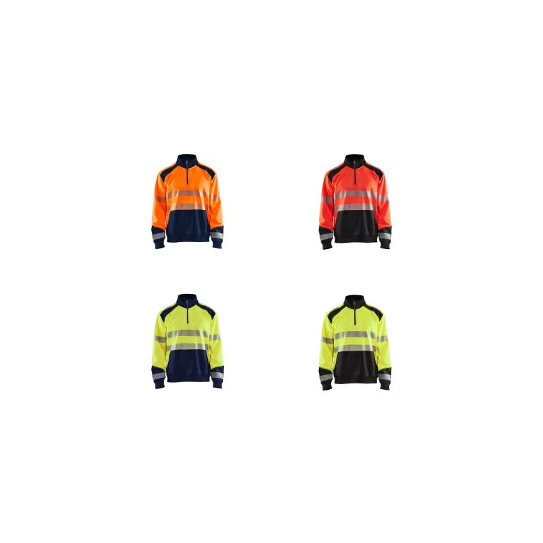 Sudadera de trabajo Blaklader Alta Visibilidad cremallera media 355625283389L