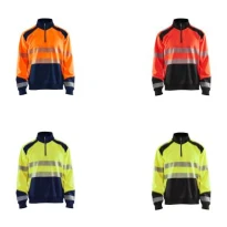 Sudadera de trabajo Blaklader Alta Visibilidad cremallera media 355625283389L