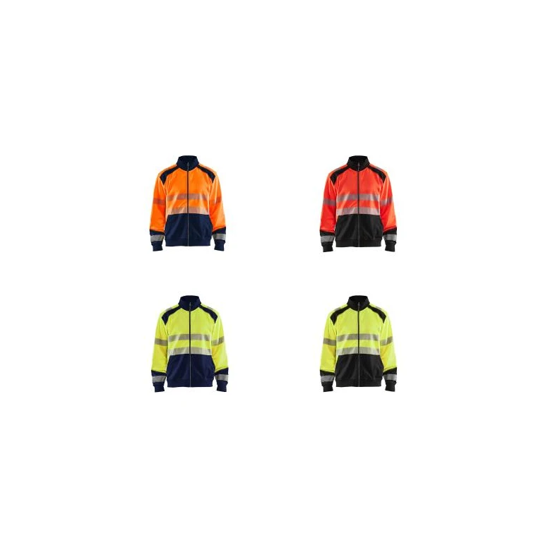 Sudadera de trabajo Blaklader Alta Visibilidad cremallera completa 355825283389L