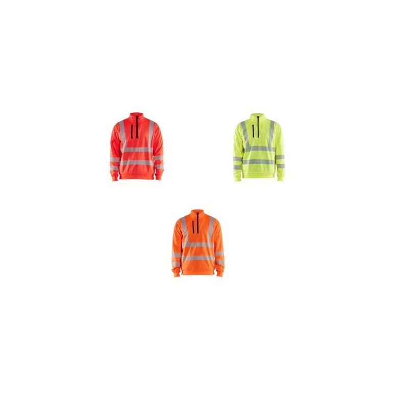 Sudadera de trabajo cremallera media Blaklader Alta Visibilidad 356425383300L