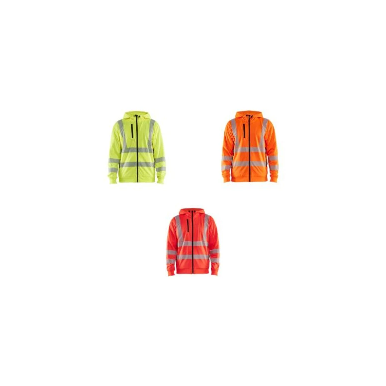 Sudadera de trabajo cremallera completa Blaklader Alta Visibilidad con capucha 356525383300L