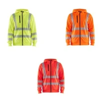 Sudadera de trabajo cremallera completa Blaklader Alta Visibilidad con capucha 356525383300L