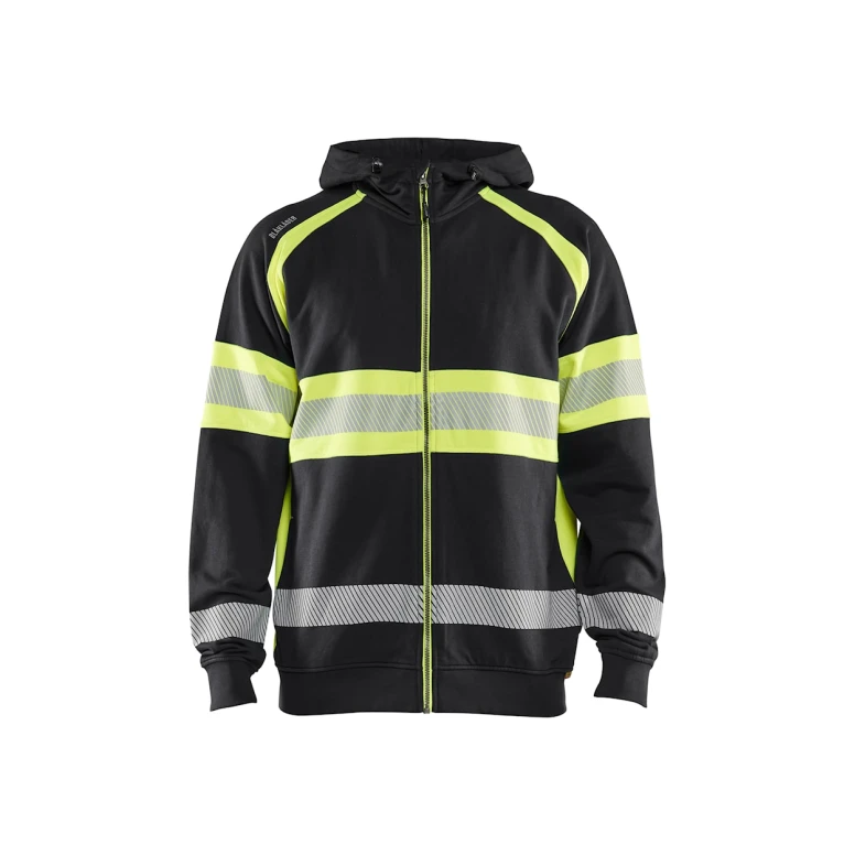 Sudadera de trabajo Blaklader Alta Visibilidad 100% Algodón cremallera completa con capucha 355211588933L