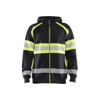 Sudadera de trabajo Blaklader Alta Visibilidad 100% Algodón cremallera completa con capucha 355211588933L