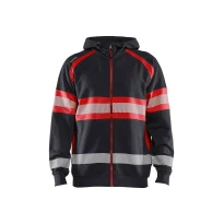 Sudadera de trabajo Blaklader Alta Visibilidad 100% Algodón cremallera completa con capucha 355211588933L