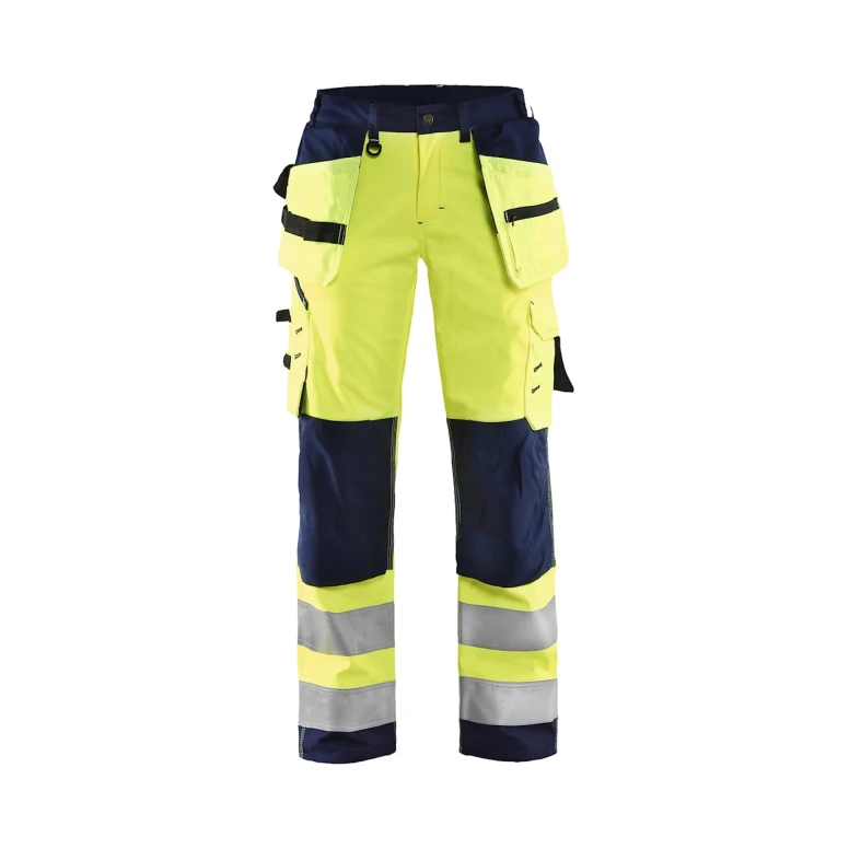 Pantalón de trabajo Alta Visibilidad Stretch Impermeable Multibolsillos Blaklader Softshell Mujer 716725173389C42