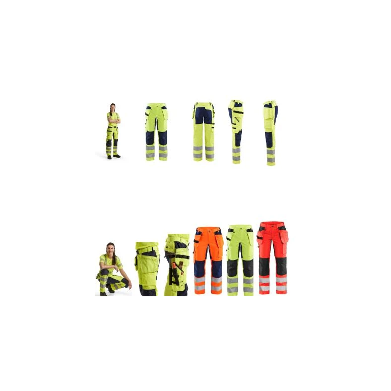 Pantalón de trabajo Multibolsillos Alta Visibilidad high Vis Stretch Mujer 716318115599C50