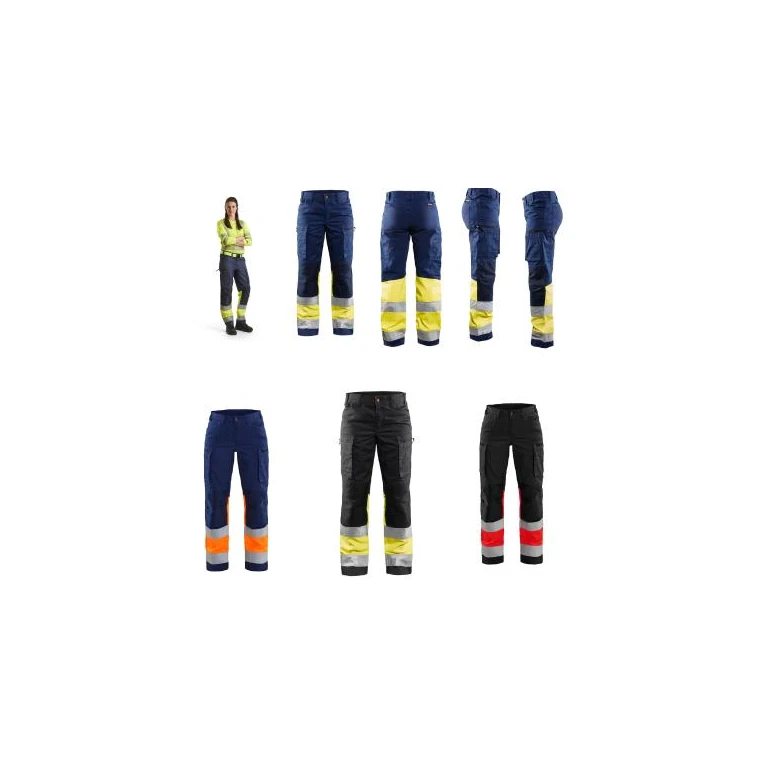 Pantalón de trabajo Multibolsillos Alta Visibilidad High Vis Stretch Mujer 716118119955C50