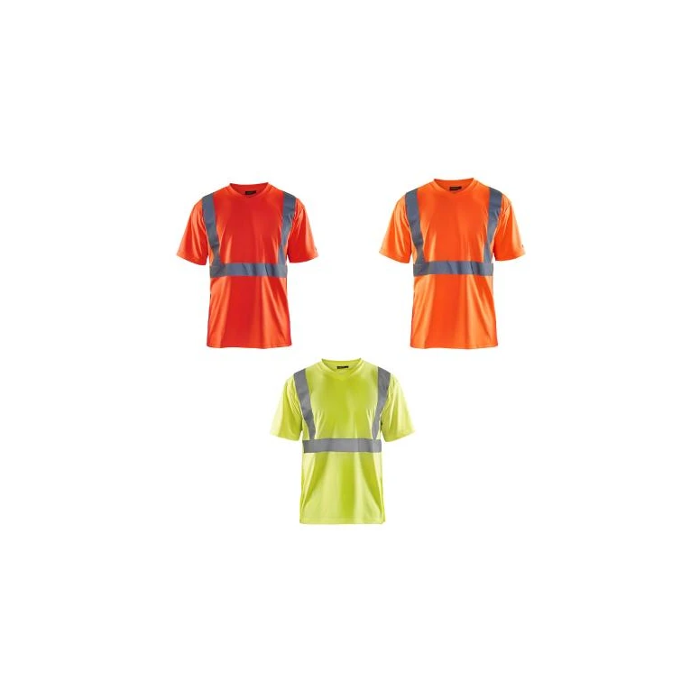 Camiseta de trabajo Alta Visibilidad Blaklader escote en V Mangas cortas 331310093300L