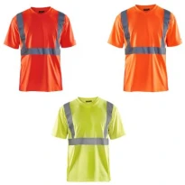 Camiseta de trabajo Alta Visibilidad Blaklader escote en V Mangas cortas 331310093300L