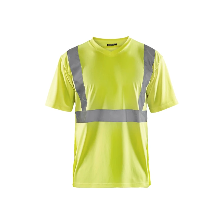 Camiseta de trabajo Alta Visibilidad Blaklader escote en V Mangas cortas 331310093300L