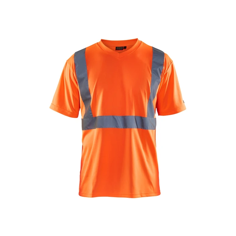 Camiseta de trabajo Alta Visibilidad Blaklader escote en V Mangas cortas 331310093300L
