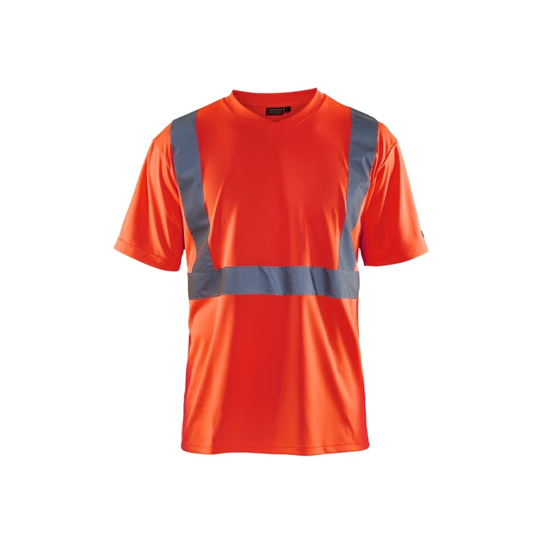 Camiseta de trabajo Alta Visibilidad Blaklader escote en V Mangas cortas 331310093300L