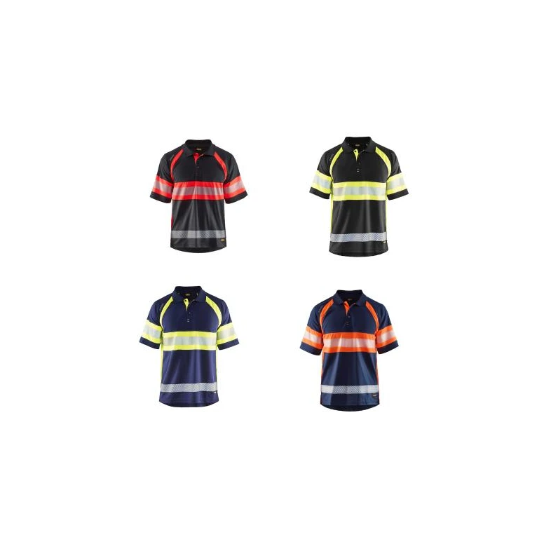Polo de trabajo Alta Visibilidad Blaklader protección contra los rayos UV Mangas cortas 333810518933L