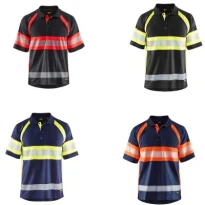 Polo de trabajo Alta Visibilidad Blaklader protección contra los rayos UV Mangas cortas 333810518933L