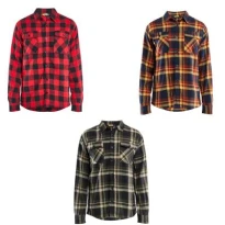 Camisa de trabajo Blaklader franela 100% Algodón 328811684298L
