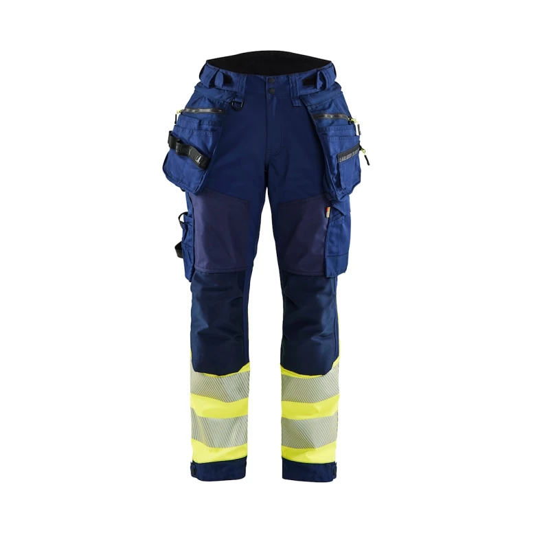 Pantalón de trabajo Alta Visibilidad Stretch Impermeable Multibolsillos Blaklader Softshell Mujer 711425138933C42